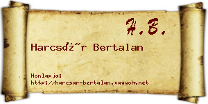 Harcsár Bertalan névjegykártya